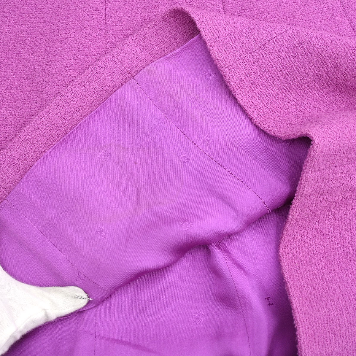 Chanel 1996 Setup Suit Jacket Sleeveless Dress Purple #36