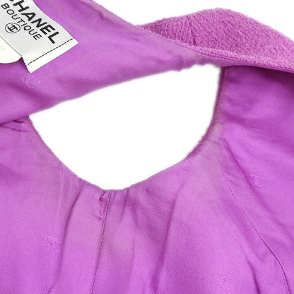 Chanel 1996 Setup Suit Jacket Sleeveless Dress Purple #36