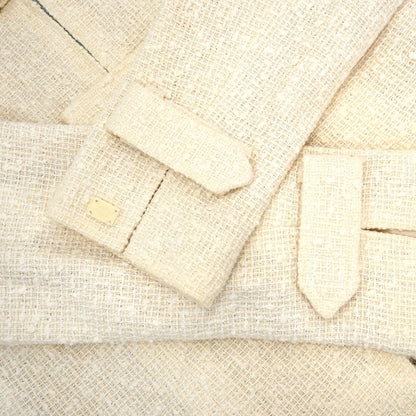 Chanel 2004 Collarless Tweed Jacket Ivory #38
