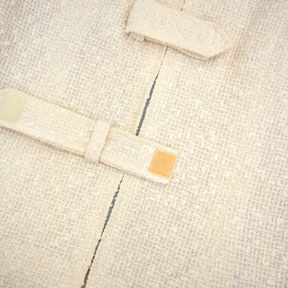Chanel 2004 Collarless Tweed Jacket Ivory #38