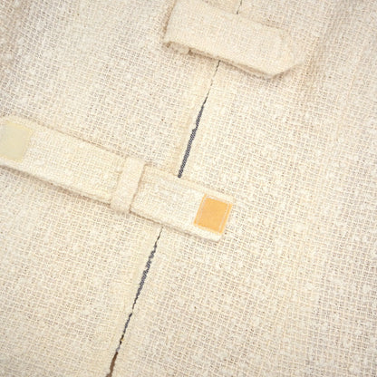 Chanel 2004 Collarless Tweed Jacket Ivory #38