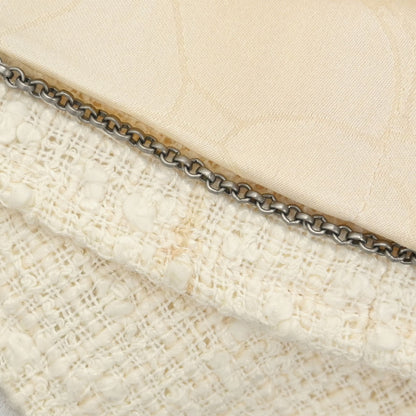 Chanel 2004 Collarless Tweed Jacket Ivory #38