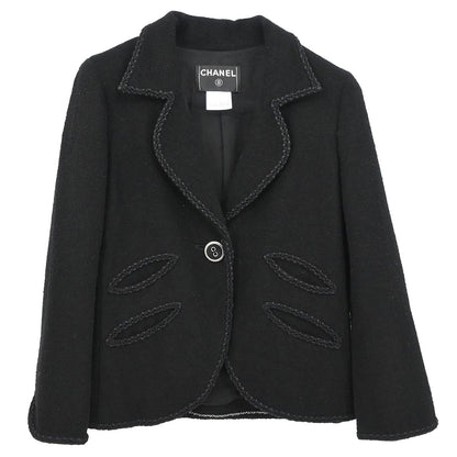 Chanel 2008 Single Breasted Jacket Black #38