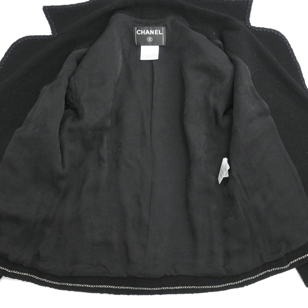 Chanel 2008 Single Breasted Jacket Black #38