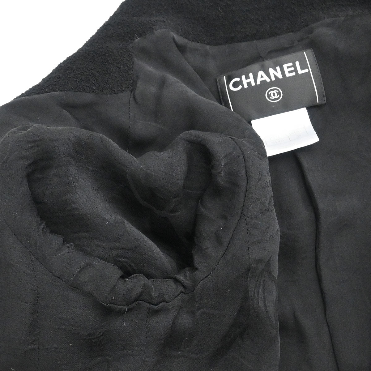 Chanel 2008 Single Breasted Jacket Black #38