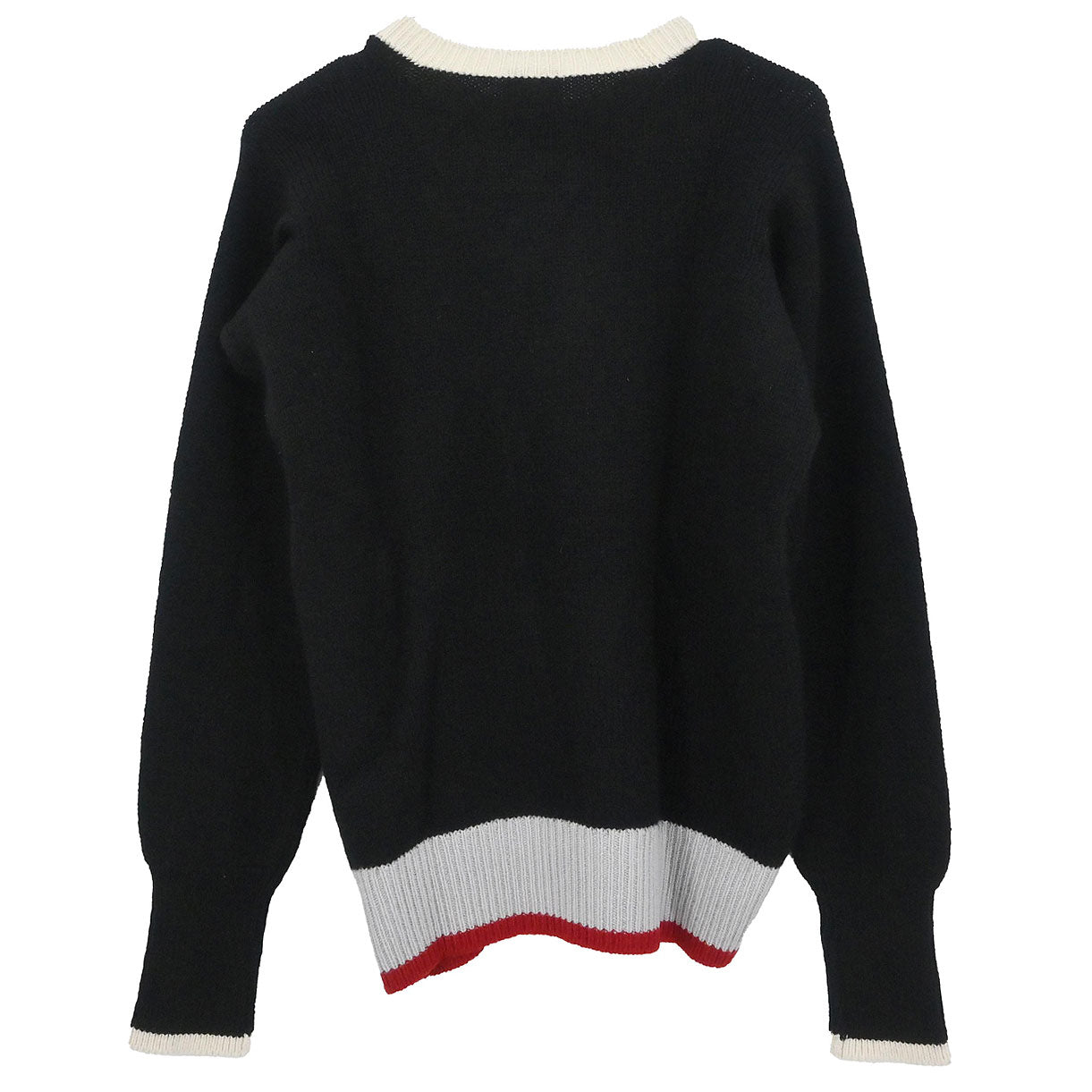 Chanel 1996 Long Sleeve Sweater Knit Top Black #46