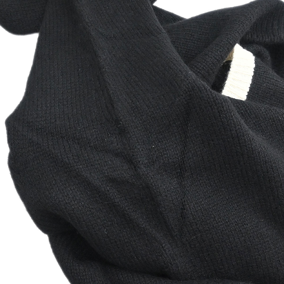 Chanel 1996 Long Sleeve Sweater Knit Top Black #46