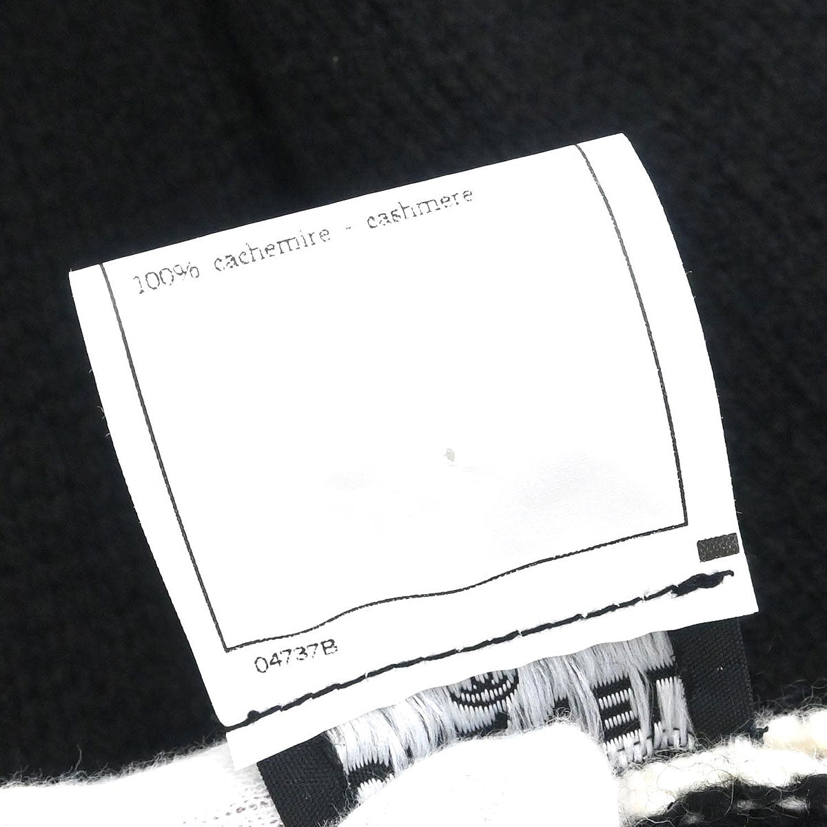 Chanel 1996 Long Sleeve Sweater Knit Top Black #46