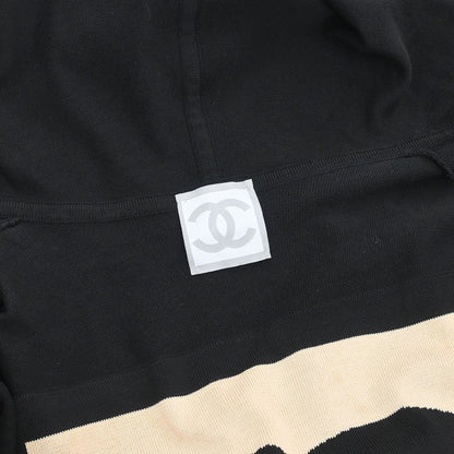 Chanel 2003 Sport Line Belted Robe Style Coat Gown Black #M