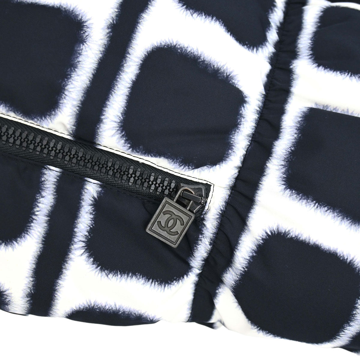 Chanel 2007 Sport Line Zip Up Jacket Black White #34