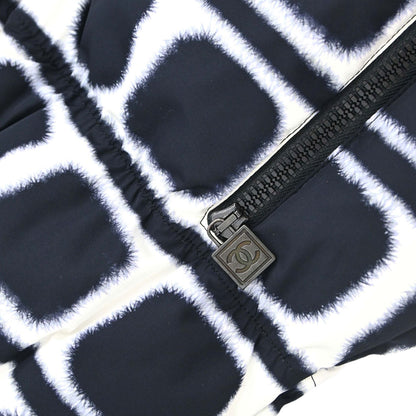 Chanel 2007 Sport Line Zip Up Jacket Black White #34