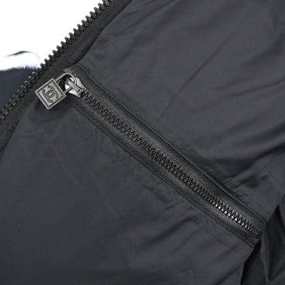 Chanel 2007 Sport Line Zip Up Jacket Black White #34
