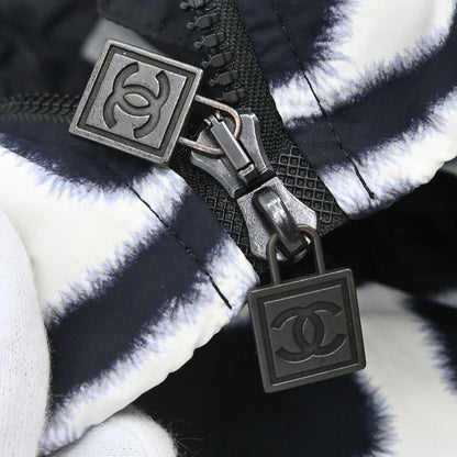 Chanel 2007 Sport Line Zip Up Jacket Black White #34