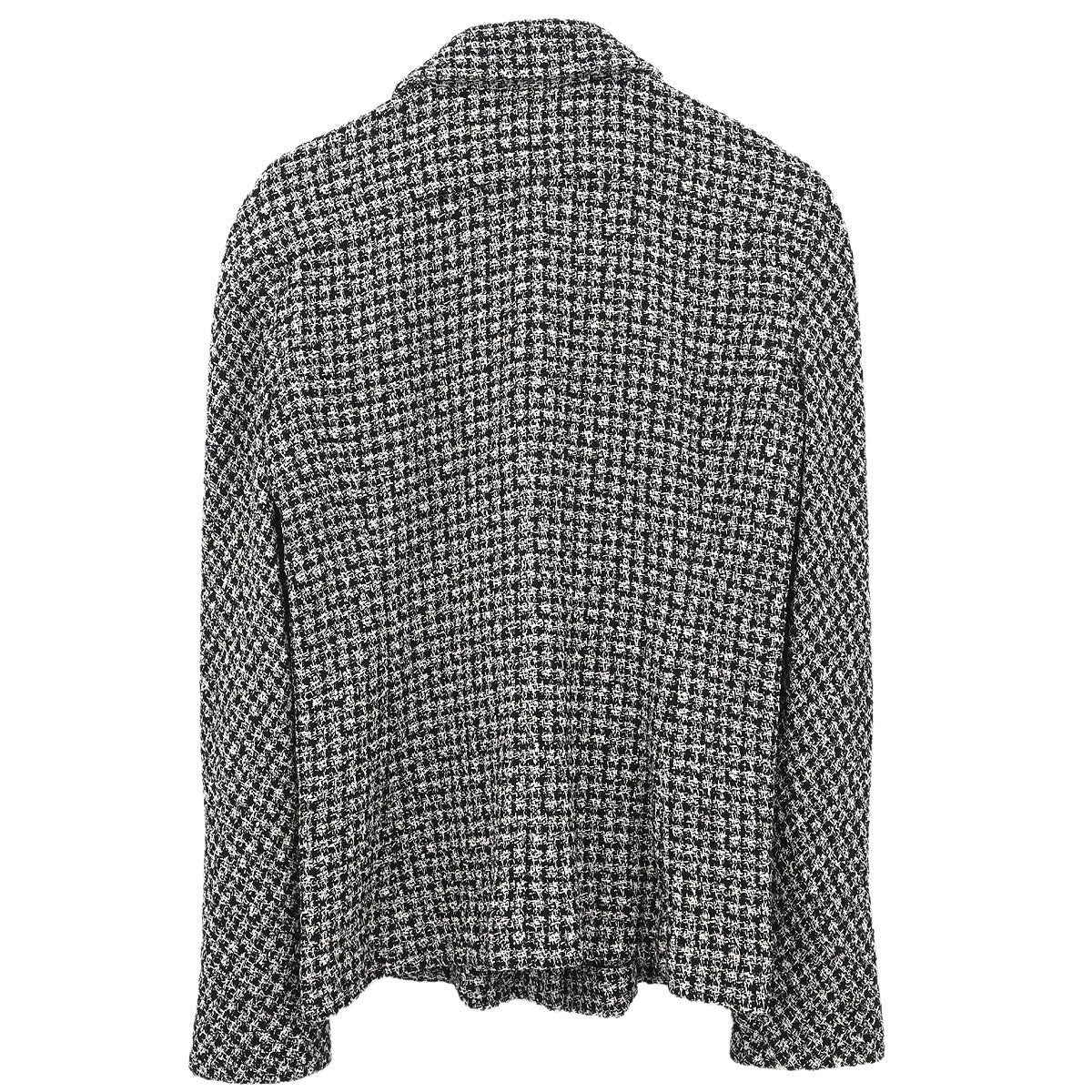 Chanel 2009 Single Breasted Jacket Tweed Black #42