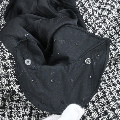 Chanel 2009 Single Breasted Jacket Tweed Black #42