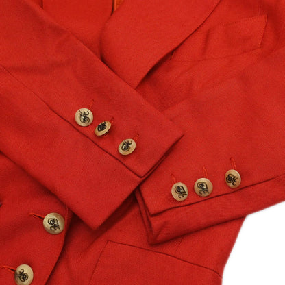Hermes Setup Suit Jacket Skirt Red #36