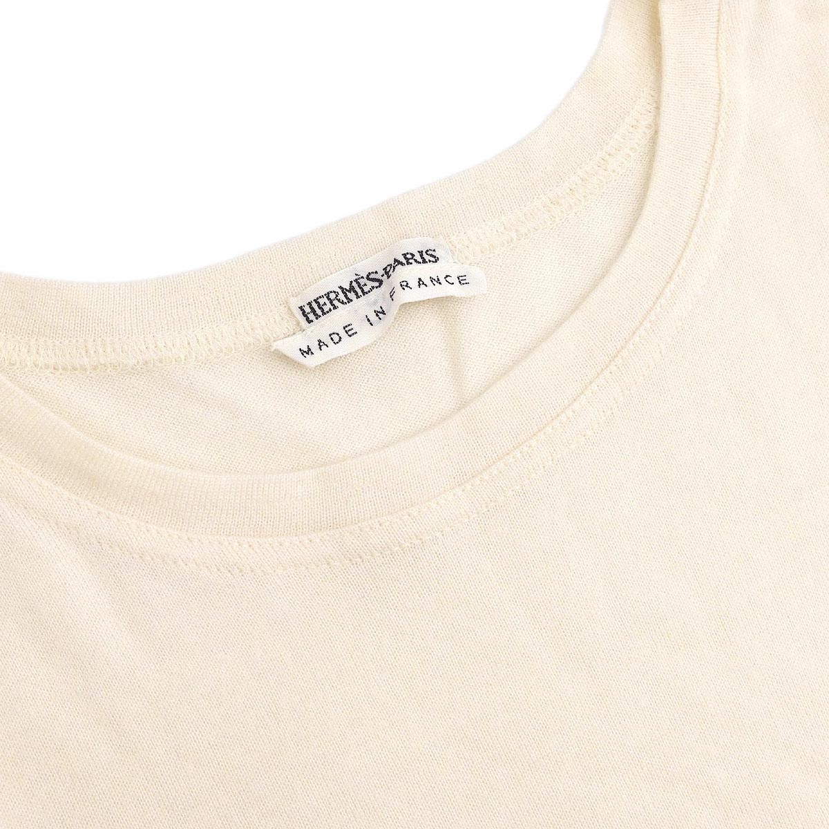 Hermes Short Sleeve T-shirt Top Ivory #36