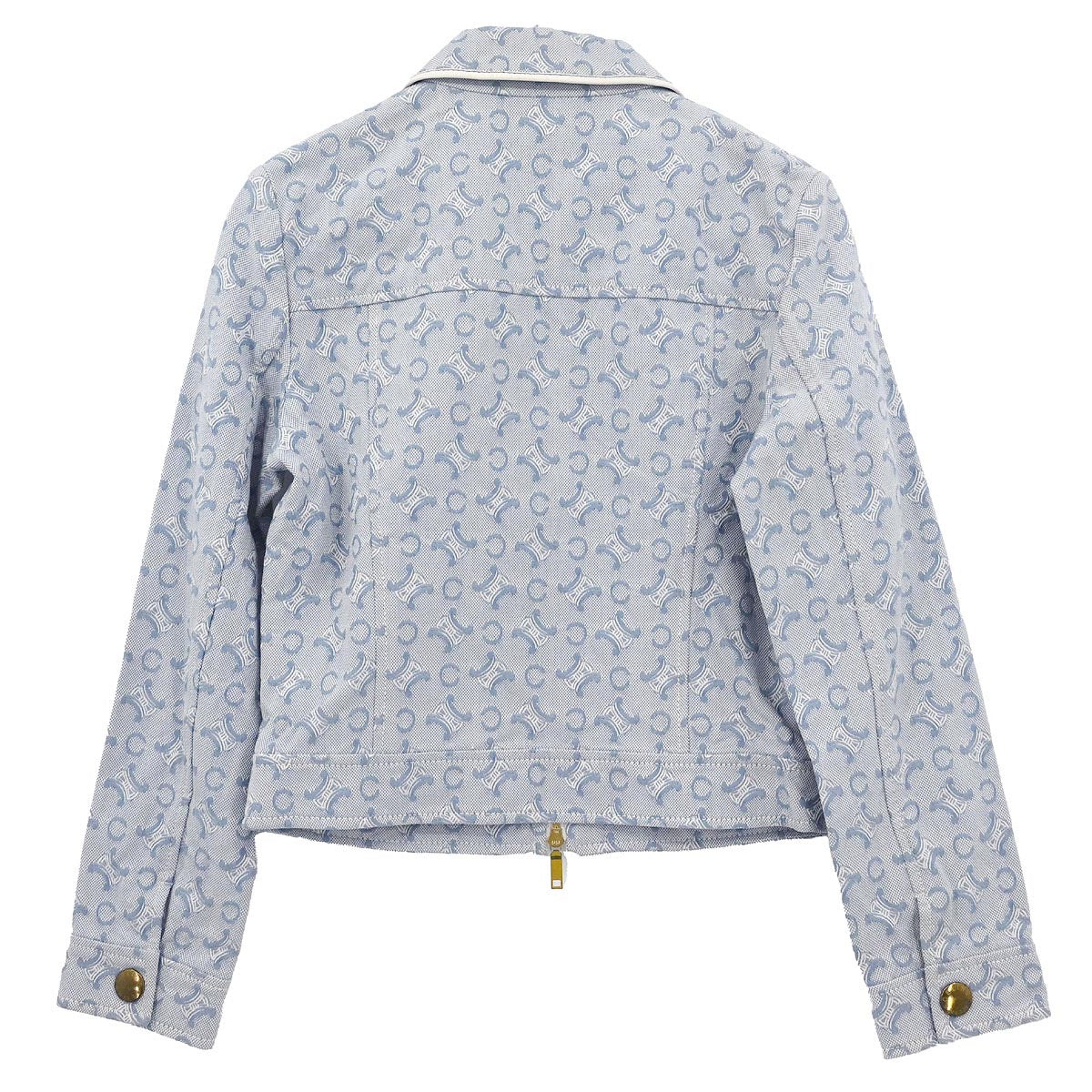 Celine Zip Up Jacket Macadam Light Blue #38