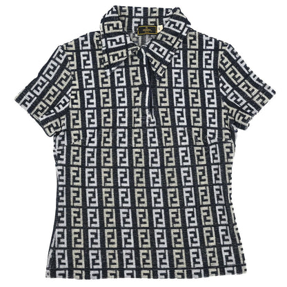 Fendi Top Polo Shirt Zucca Navy #42
