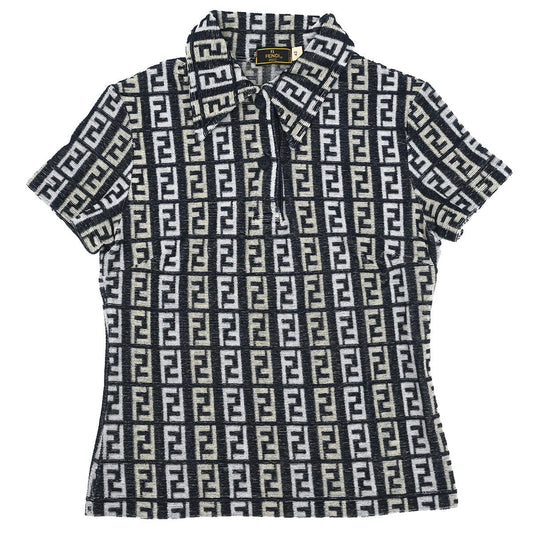 Fendi Top Polo Shirt Zucca Navy #42