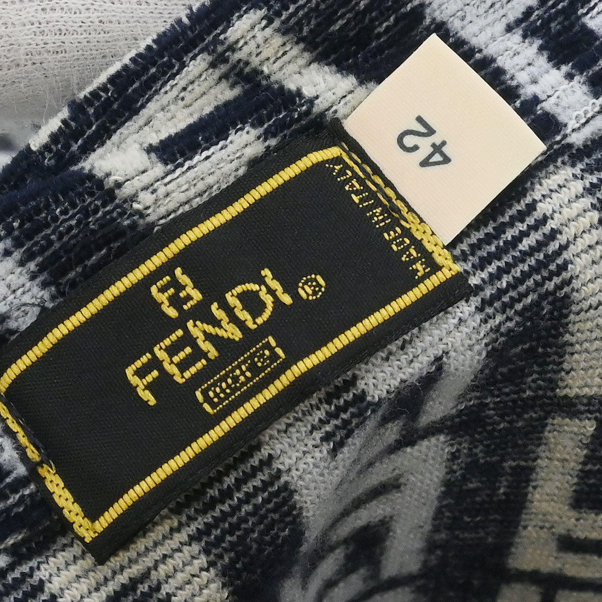 Fendi Top Polo Shirt Zucca Navy #42