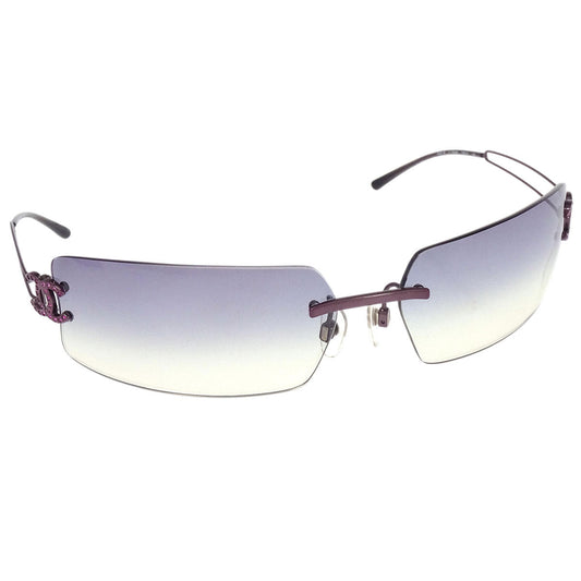 Chanel Sunglasses Eyewear Dark Purple Rhinestone Small Good