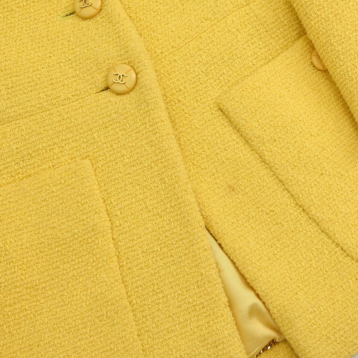 Chanel 1995 Single Breasted Jacket Yellow #40