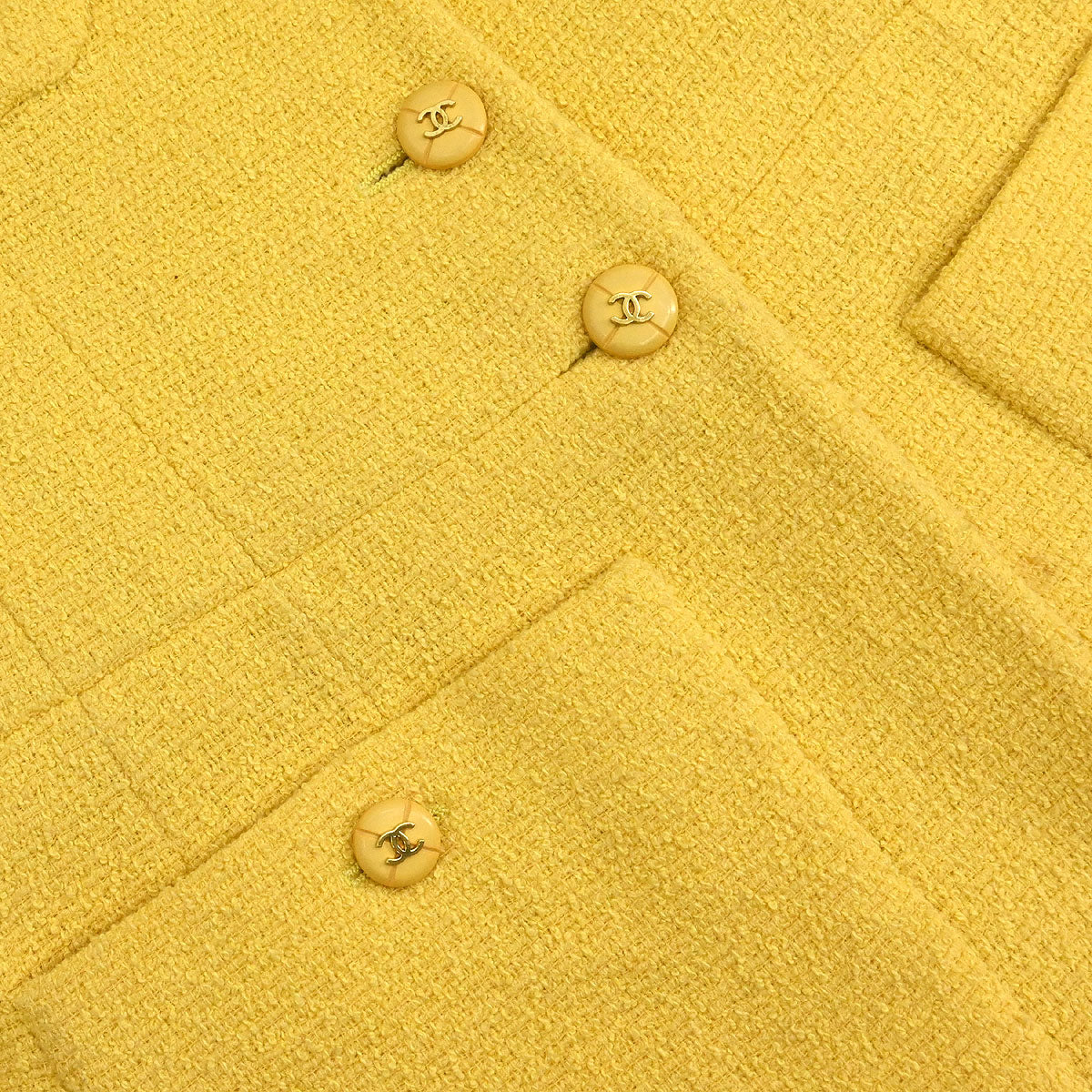 Chanel 1995 Single Breasted Jacket Yellow #40