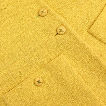 Chanel 1995 Single Breasted Jacket Yellow #40