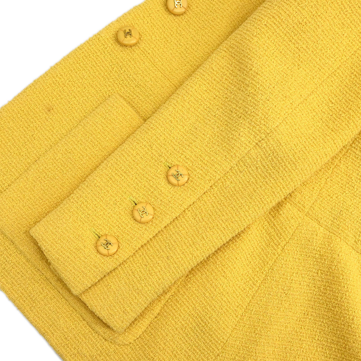 Chanel 1995 Single Breasted Jacket Yellow #40