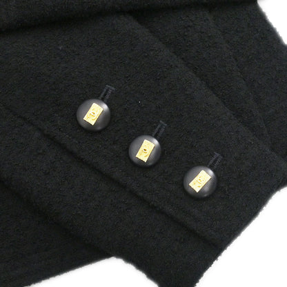 Chanel 1992 Single Breasted Collarless Jacket Black #36