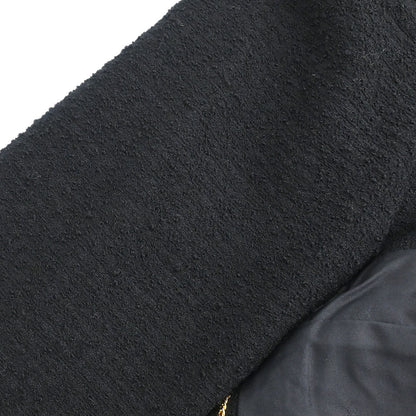 Chanel 1992 Single Breasted Collarless Jacket Black #36