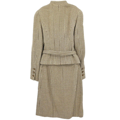 Chanel 1996 Setup Suit Jacket Skirt Brown #38