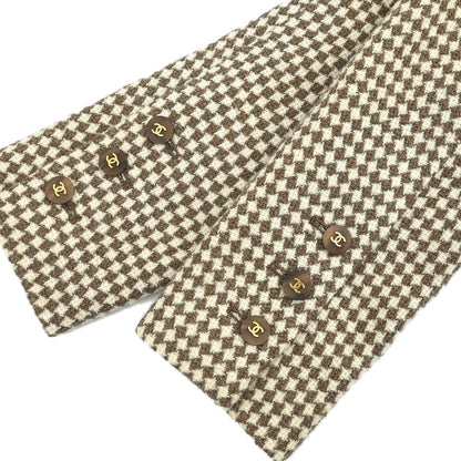 Chanel 1996 Setup Suit Jacket Skirt Brown #38