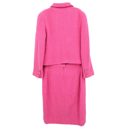 Chanel 1995 Setup Suit Jacket Skirt Pink #38