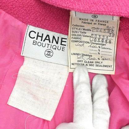 Chanel 1995 Setup Suit Jacket Skirt Pink #38