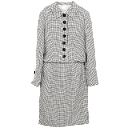 Christian Dior Setup Suit Jacket Skirt White #34–36