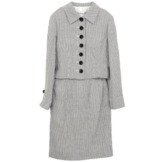 Christian Dior Setup Suit Jacket Skirt White #34–36