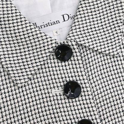 Christian Dior Setup Suit Jacket Skirt White #34–36