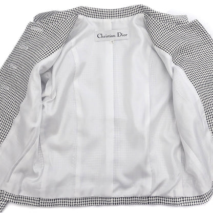 Christian Dior Setup Suit Jacket Skirt White #34–36