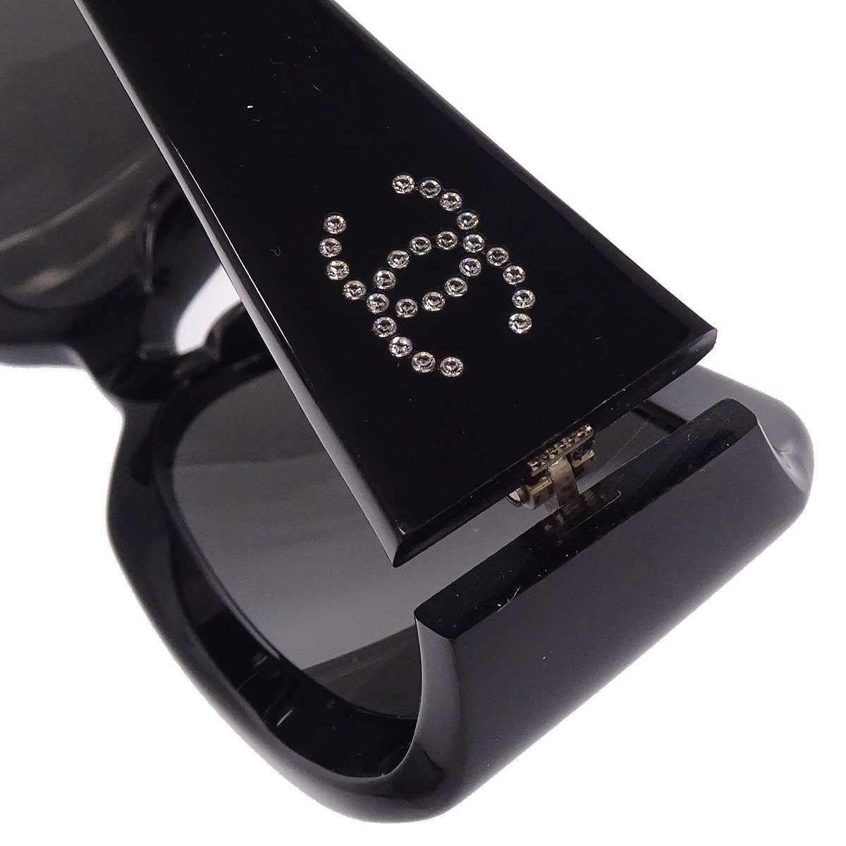 Chanel Sunglasses Eyewear Black Rhinestone Small Good