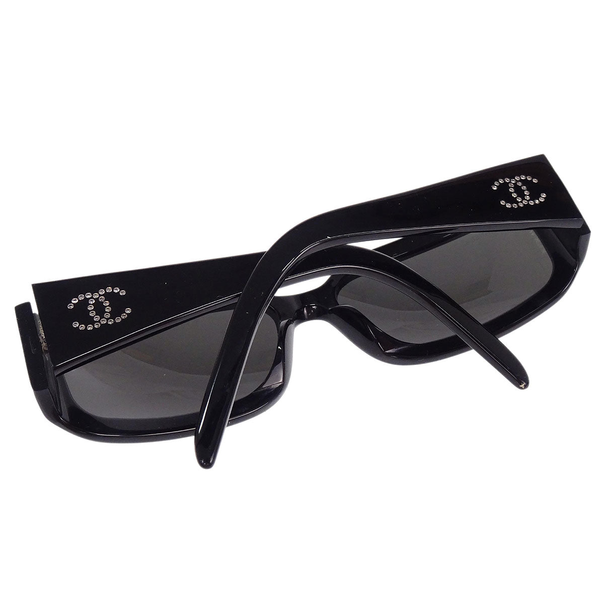 Chanel Sunglasses Eyewear Black Rhinestone Small Good