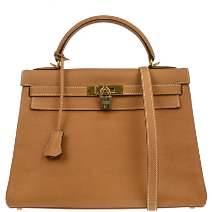 Hermes Natural Epsom Kelly 32 Retourne 2way Shoulder Handbag