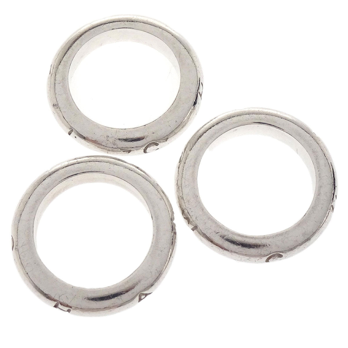 Chanel 3 Set Ring SV925 Silver #52