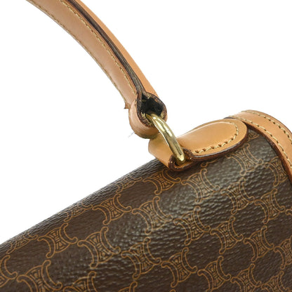 Celine Brown Macadam Shoulder Handbag