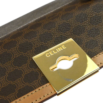 Celine Brown Macadam Shoulder Handbag