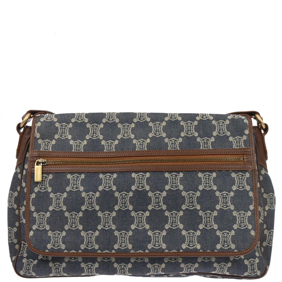 Celine * Blue Denim Macadam Shoulder Bag