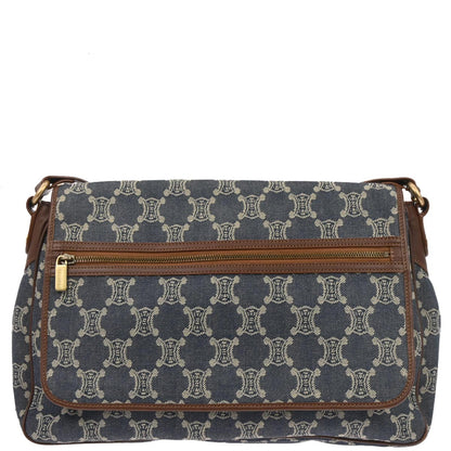 Celine * Blue Denim Macadam Shoulder Bag