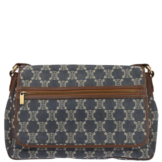 Celine * Blue Denim Macadam Shoulder Bag
