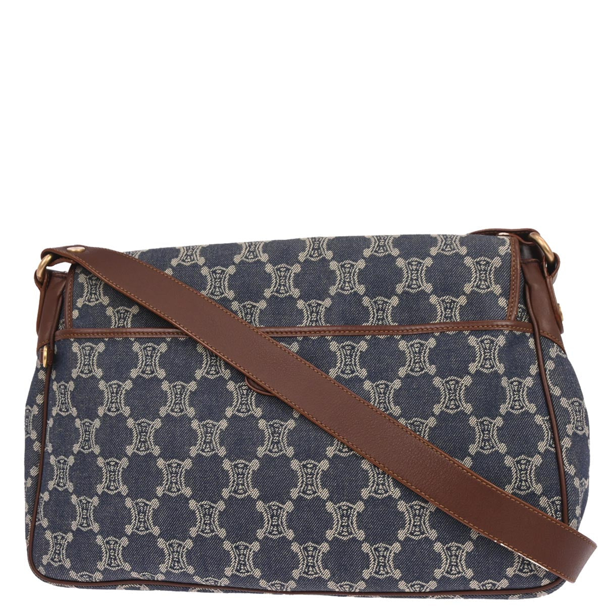 Celine * Blue Denim Macadam Shoulder Bag